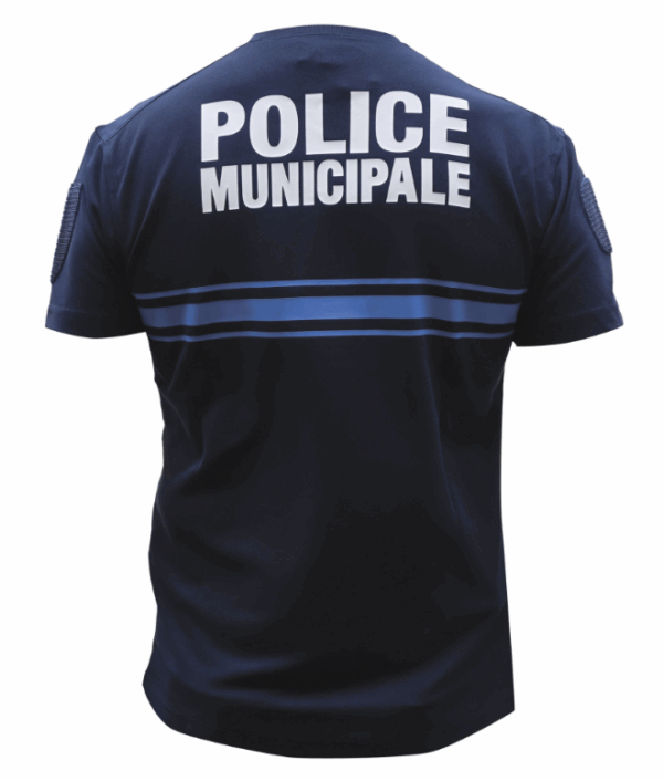 TEE SHIRT POLICE MUNICIPALE BLEU MARINE COOLDRY MAILLE PIQUEE (DCA) – Image 2