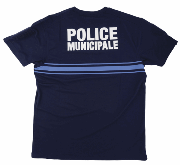 TEE SHIRT POLICE MUNICIPALE BLEU MARINE COOLDRY MAILLE PIQUEE (DCA) – Image 4