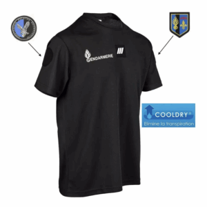 Tee-shirt respirant GENDARMERIE + 3 velcros (AMG pro)