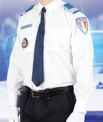 CHEMISE CEREMONIE BLEUE HOMME POLICE MUNICIPALE (GK Pro)