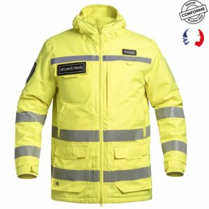 Parka Hardshell SÉCU-ONE WF 150 HV-TAPE Sécurité Privée jaune (A10)