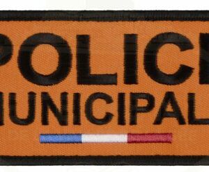BRASSARD ORANGE POLICE MUNICIPALE | VELCRO (VVS)
