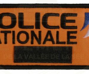 BRASSARD ORANGE POLICE NATIONALE| VELCRO (VVS)