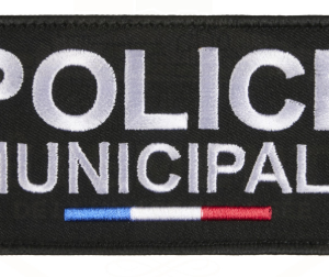 BRASSARD NOIR POLICE MUNICIPALE | VELCRO (VVS)