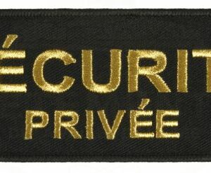 BRASSARD NOIR SECURITE PRIVEE (broderie dorée) | VELCRO (VVS)