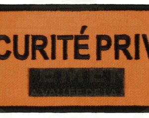 BRASSARD ORANGE SECURITE PRIVEE AVEC VELCRO NUB | VELCRO (VVS)
