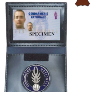 PORTE-CARTES CUIR FORMAT CB AVEC INSIGNE GENDARMERIE (DCA)