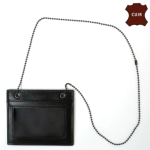 PORTE-CARTES EN CUIR AVEC CHAINE (DCA)