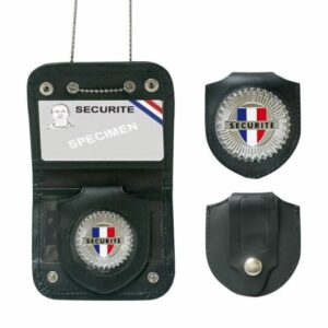 PORTE CARTE AVEC CHAINE et MEDAILLE SECURITE (DCA)