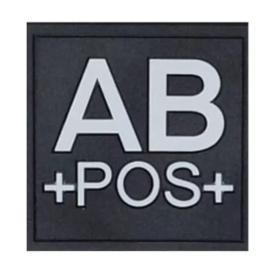 Groupe Sanguin Gomme PVC Noir (AMG Pro)