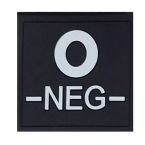 Groupe Sanguin Gomme PVC Noir (AMG Pro)