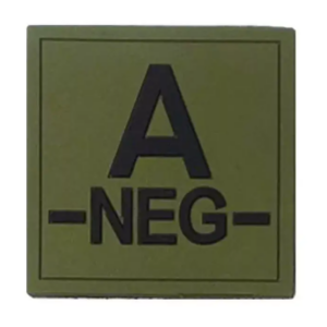 Groupe Sanguin Gomme PVC Vert Armée (AMG Pro)