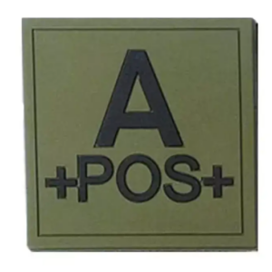 Groupe Sanguin Gomme PVC Vert Armée (AMG Pro)