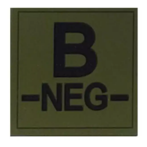 Groupe Sanguin Gomme PVC Vert Armée (AMG Pro)