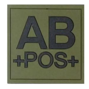 Groupe Sanguin Gomme PVC Vert Armée (AMG Pro)