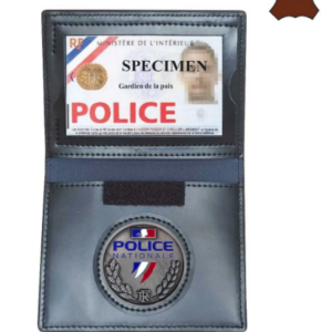 PORTE FEUILLE POLICE MUNICIPALE 2 VOLETS AVEC EMPLACEMENT CARTE NAVIGO (DCA)