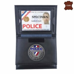 PORTE FEUILLE POLICE 3 VOLETS AVEC EMPLACEMENT CARTE NAVIGO (DCA)