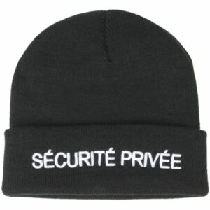 Bonnet acrylique brodé sécurité privée (Cityguard)