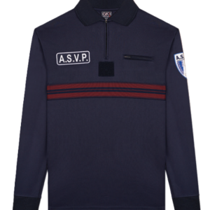 POLO ASVP MANCHES LONGUES ZIPPÉ MAILLE RESPIRANTE (GK Pro)