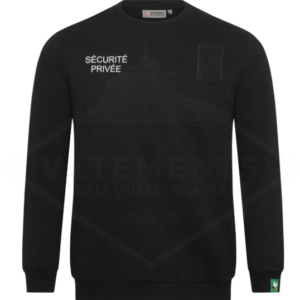 SWEAT SECURITE PRIVEE avec rectangle pour pochette MIXTE (VVS)