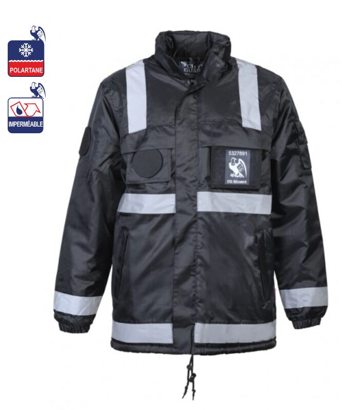 Coupe-vent polaire "SECURITE PRIVEE" bandes réfléchissantes (Cityguard)