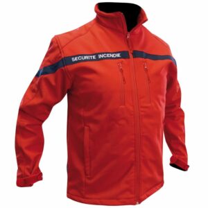 Blouson Sécurité Incendie Softshell rouge 3 couches Dintex (DCA)