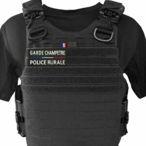 Gilet pare balles QUICK Release PREMIUM Noir Garde Champêtre Police Rurale - NIJ 0101.06 NIJ 0115.00 - L2 E2 (LPSA)