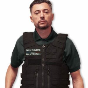 Gilet pare balles Full Tactical noir homme GARDE CHAMPETRE POLICE RURALE NIJ IIIA 0101.04 10 JOULES (LPSA)
