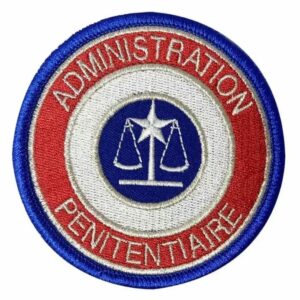 Ecusson de bras brode circulaire Administration Pénitentiaire (AMG)