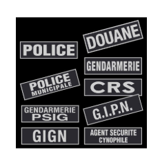 Bandeau d’identification rétro-réflechissant fond noir GD PSIG 3x10 (DCA)