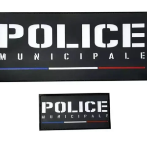 Jeu de bandes PVC Police Municipale France pour Housse Tac ADN Tactical (AMG)