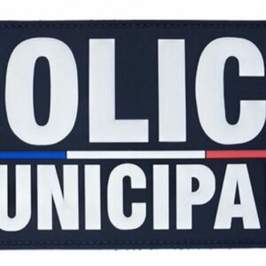 Flap police municipale gomme marine 110 x 45 mm (LPSA)