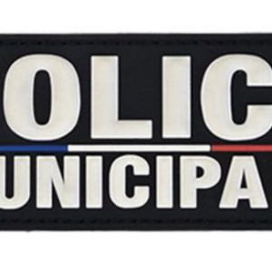 Flap police municipale gomme noir 200 x 100 mm (LPSA)