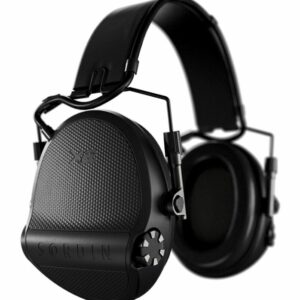 Casque anti-bruit Suprême X2 noir avec serre-tête cuir noir et anneaux d'hygiène en mousse (A10)