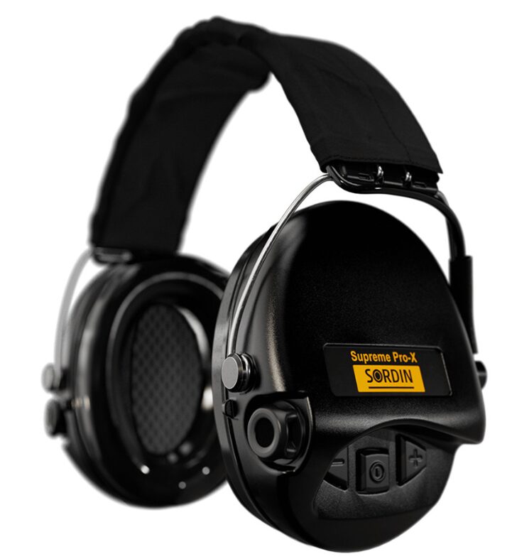 Casque anti-bruit Suprême Pro-X noir serre-tête tissu noir (A10)