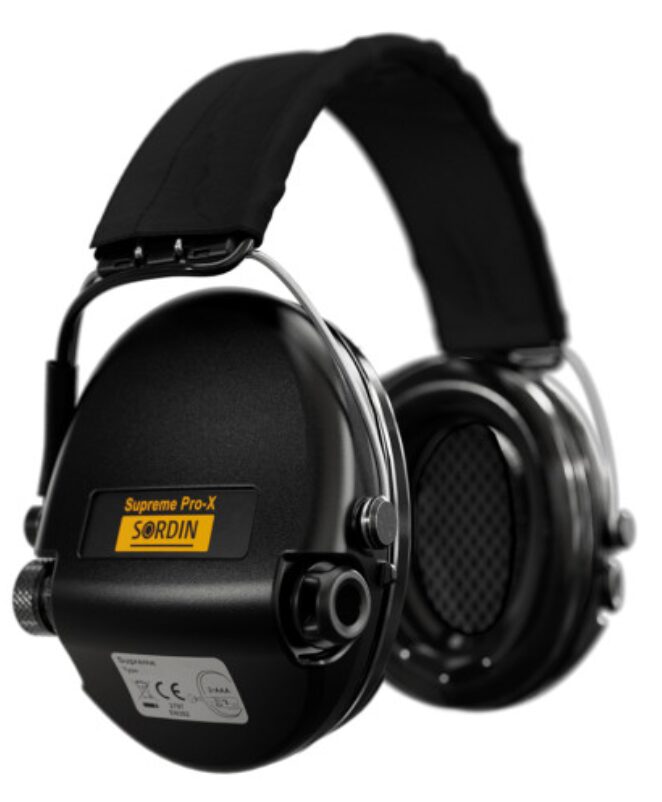 Casque anti-bruit Suprême Pro-X noir serre-tête tissu noir (A10) – Image 3