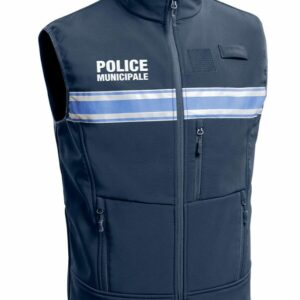 Gilet Softshell sans manches Police Municipale P.M. ONE Taille S (A10)